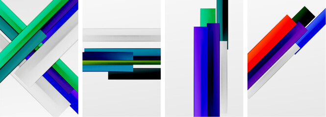 Minimal lines and color stripes poster abstract backgrounds. Vector illustration For Wallpaper, Banner, Background, Card, Book Illustration, landing page