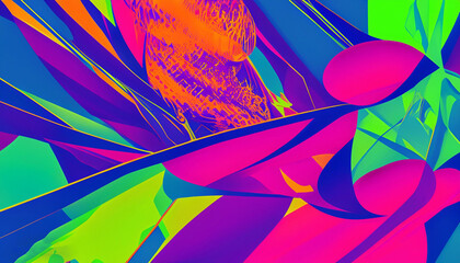 Fototapeta premium Colorful background with abstract shapes
