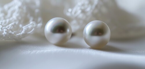 pearl necklace on a white background