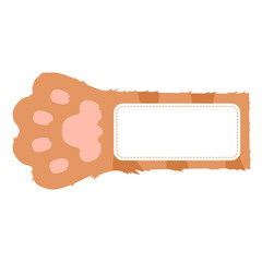 Cute Cat Paw Name Tag