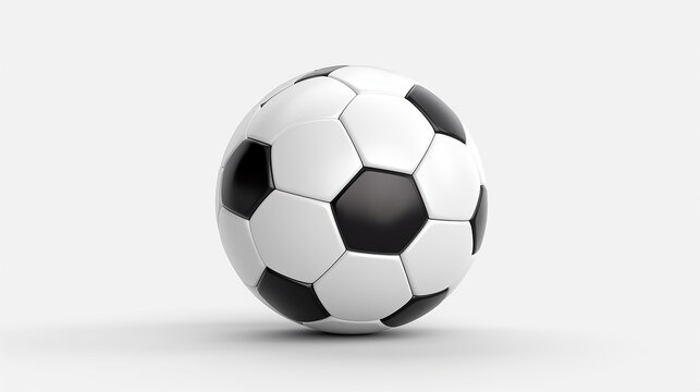 soccer ball transparent background 3d rendering on white background