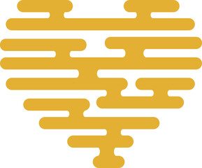 love shaped folk cloud window pattern