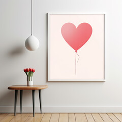 Heart in Flight: A Love-Inspired Art Print Elevating Modern Spaces with Romantic Flair