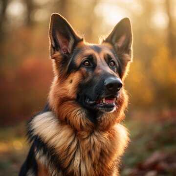 Nice german shepherd dog images Generative AI