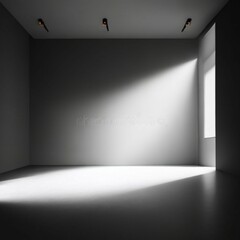 empty room with spotlights