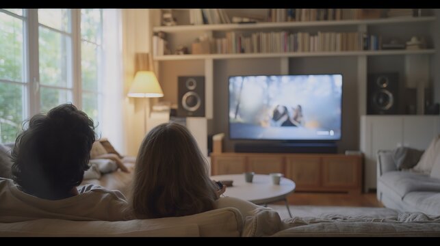 Family Enjoying Personalized AI Entertainment at Home