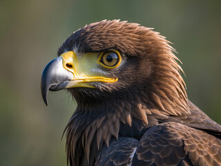 Fototapeta premium portrait of a brown eagle, eagle headshot