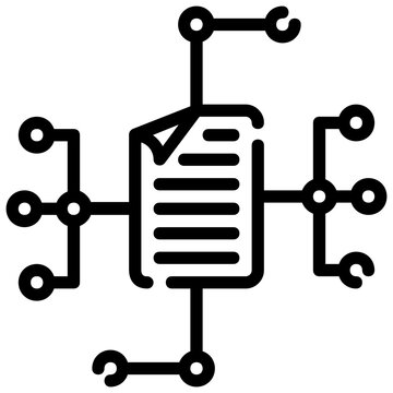 document sharing outline vector icon