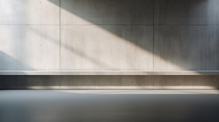 abstract of empty concrete room with light 3d rendering