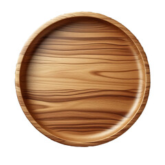 Wooden tray isolated on transparent background, png