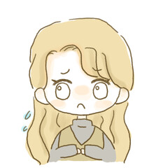 困った表情を浮かべる女の子