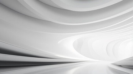 abstract of white curved architectural pattern background 3d rendering