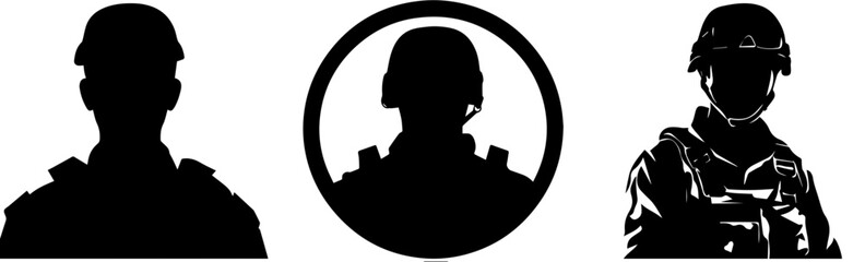 silhouette of a  army 