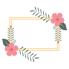 Rectangle Floral Frame
