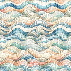 Soothing Watercolor Waves Pattern