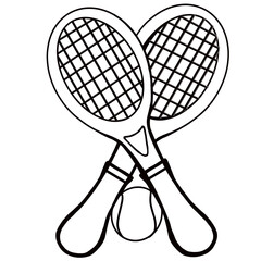 tennis racket and ball