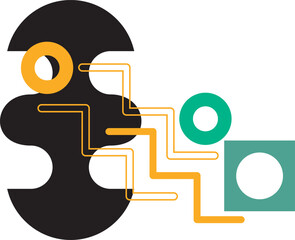 Geometric abstract memphis shape vector element