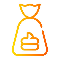 Obraz premium pets poop gradient icon