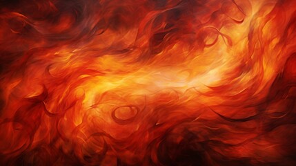abstract image of fire in the style of dark orange and light crimson, smokey background, spiritual symbolism. flashes of flame, swirling colors.