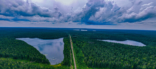 view of the lake, landscape, lake, Russia, Leningrad region