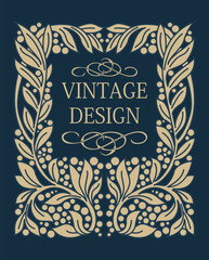 art nouveau frame greeting card