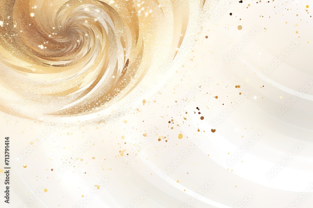 Poster golden sparkling background with intense glowing sparkles and glitter generative ai