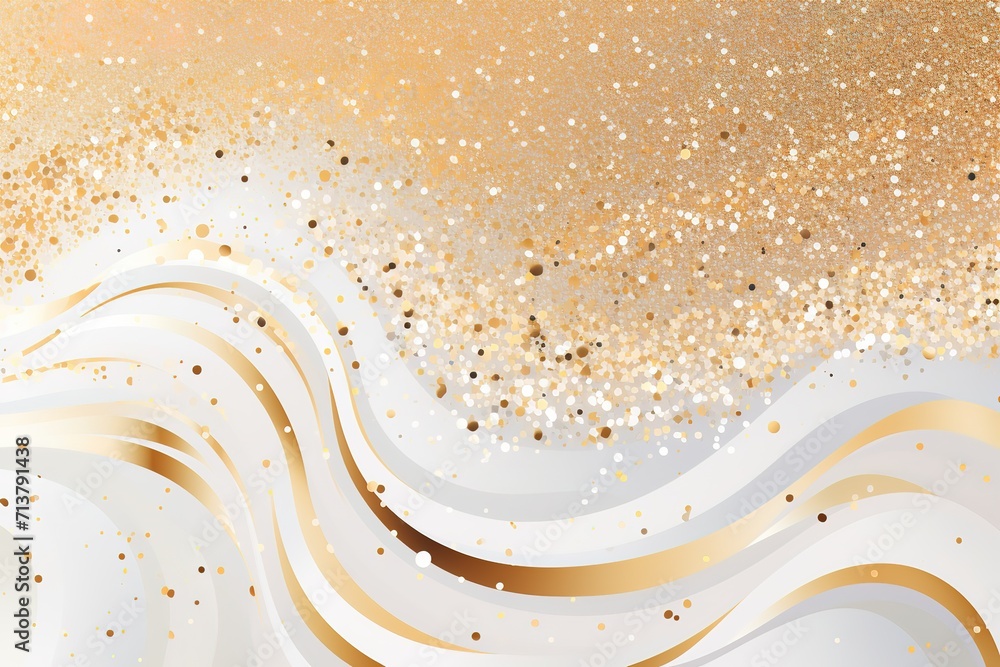 Poster golden sparkling background with intense glowing sparkles and glitter generative ai