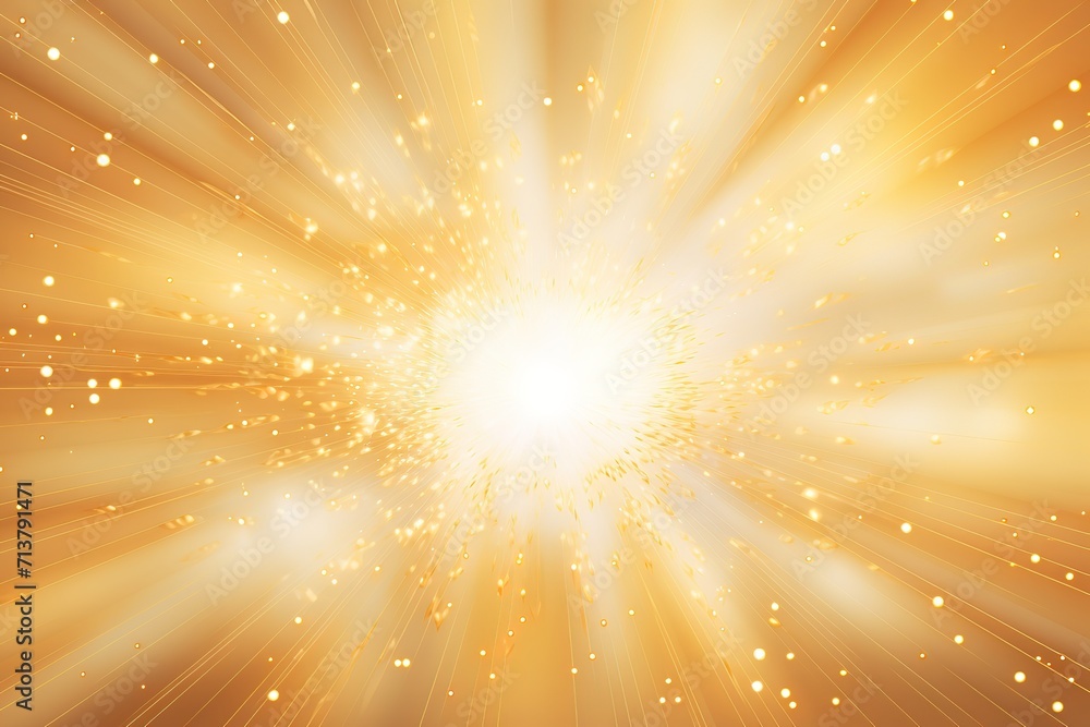 Poster golden sparkling background with intense glowing sparkles and glitter generative ai