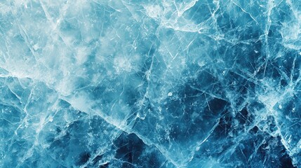 Ice texture cracks surface, abstract winter background - obrazy, fototapety, plakaty