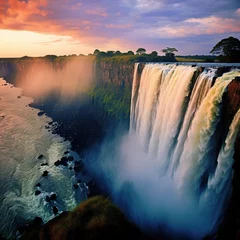 Foto op Aluminium  Victoria Falls: Zambia and Zimbabwe This landscape is unsurprisingly one of the top places to visit in Africa. Nestled between Zambia and Zimbabwe on the Zambezi River © ART IMAGE DOWNLOADS