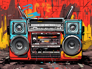 retro music background