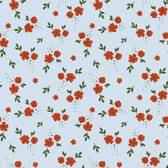 cute flower blossom seamless pattern. pastel color. Pattern for textiles, wrapping paper, wallpapers, backgrounds