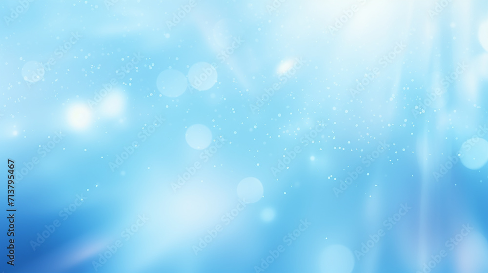 Wall mural abstract bokeh background light blue bubble 3d rendering