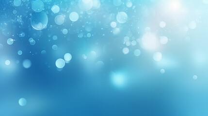 abstract bokeh background light blue bubble 3d rendering