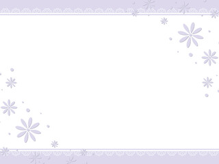 レースと花のシンプルなフレーム