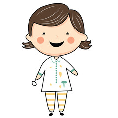 funny kids smile vector design illustration