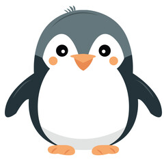 Penguin design element isolated Vector illustration