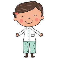cute a kids doctor vector design illustration
