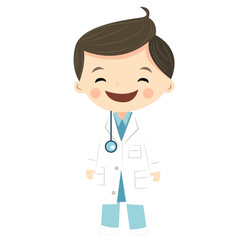cute a kids doctor vector design illustration