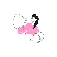pose of person wearing pink clothes person