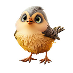 Fototapeta premium 3d cartoon robin isolated on transparent background