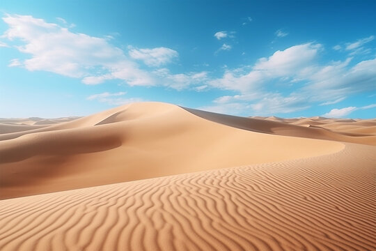 photo of beautiful views of sand dunes in the desert area