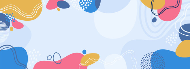 Design banner frame background .Colorful poster background vector illustration.Exotic plants, branches,art print for beauty, fashion and natural products,wellness, wedding and event.