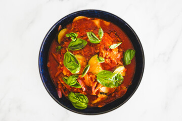 plant-based zucchini and egglant parmigiana