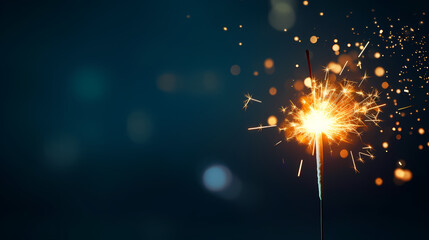 Obraz premium Beautiful fireworks background at night for holiday decoration