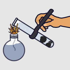 Vector Illustration of Practical Physics of Temperature and Heat Expansion