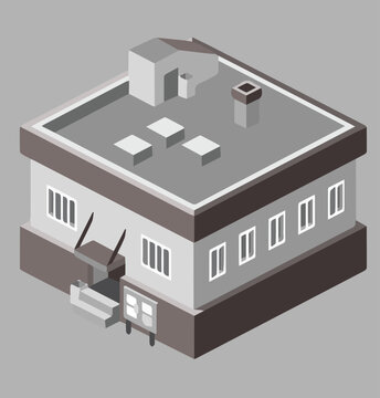 isometric view of a building