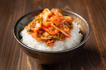 キムチのせごはん