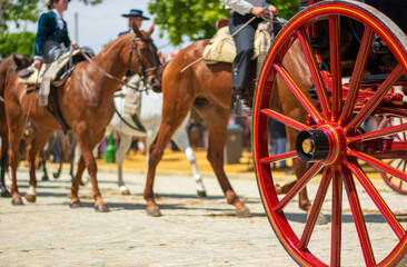 Fototapeta premium colors food and flamenco at the beautiful Feria de abril in Seville, Spain