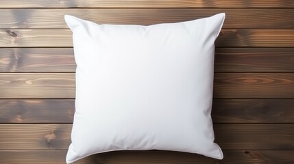 pillows on a wooden background